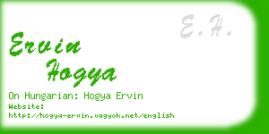 ervin hogya business card